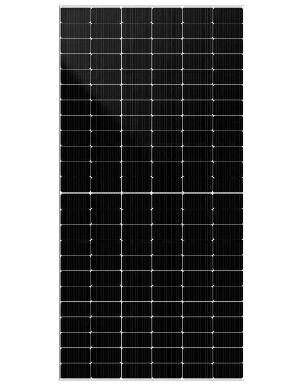 DAH SOLAR Solární panel DHN-72X16/DG(BW)-580W, 43,6V, nejlepší účinnost 22,44% - černý rám