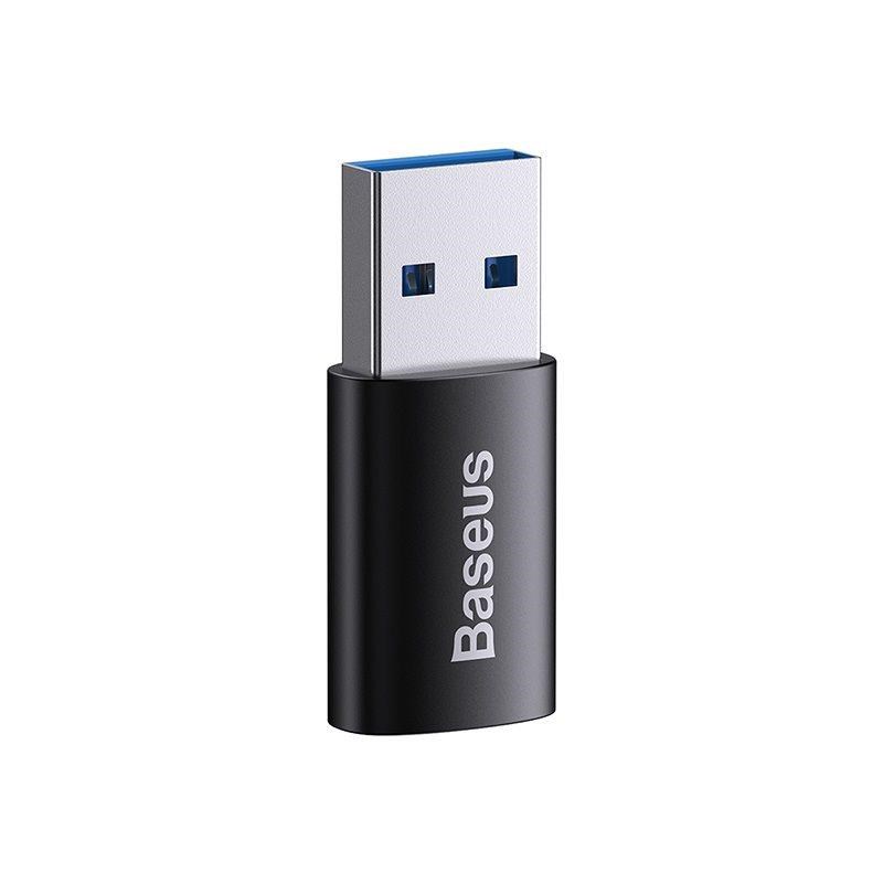 Baseus Ingenuity mini OTG adaptér USB-A 3,1A samec na USB-C samice, černá ZJJQ000101