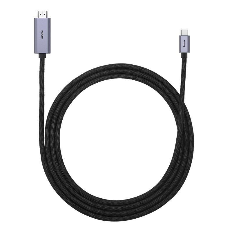 Baseus Graphene Series USB-C na HDMI 2.0, 4K 60Hz, kabel 2m, černá WKGQ010101