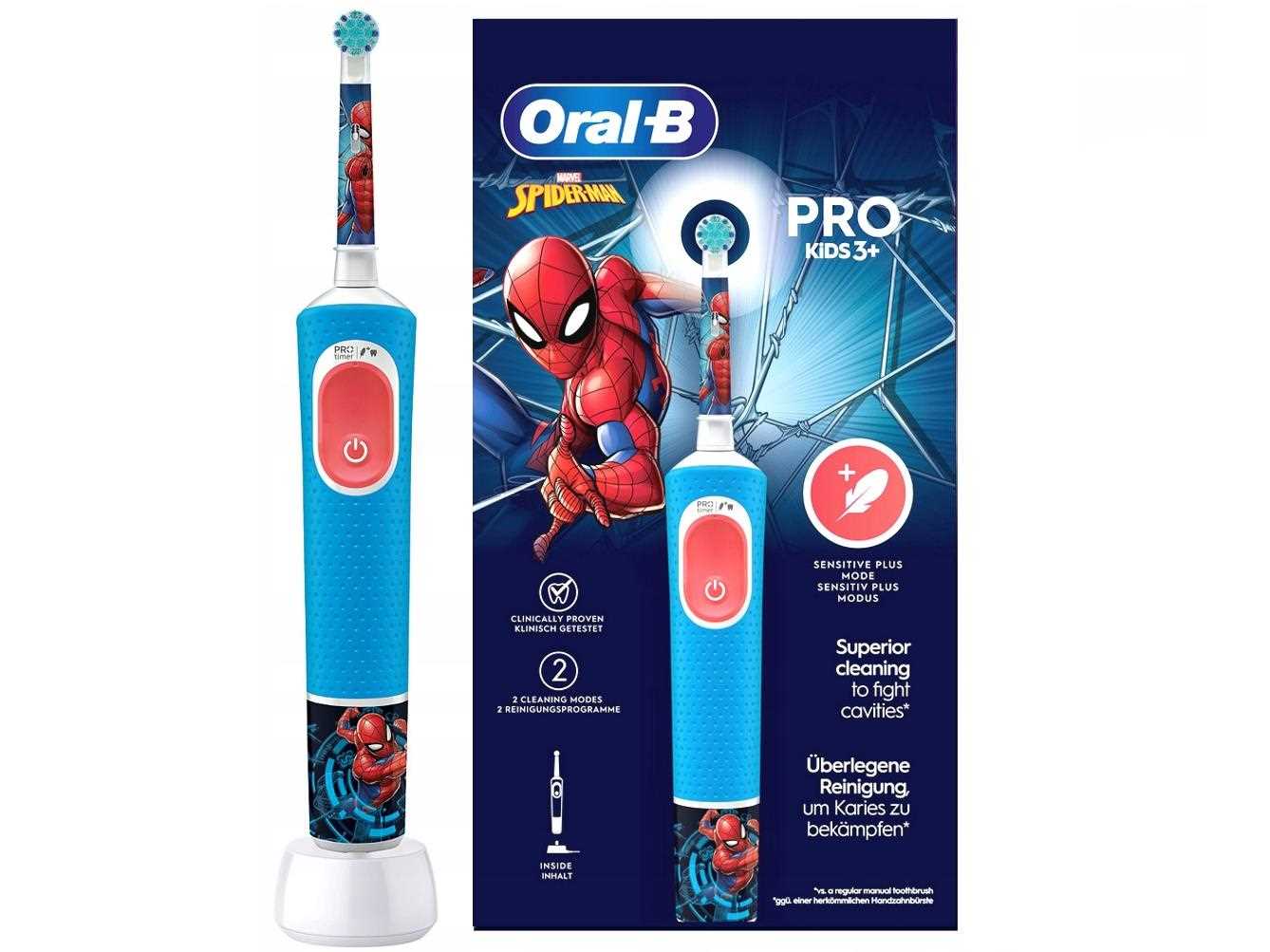 Braun Oral-B Vitality Pro 103 Kids Spiderman elektrický zubní kartáček, oscilační, 2 režimy, časovač 8006540772768