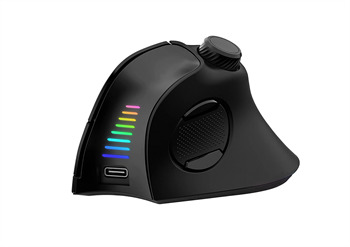 Evolveo TwinVerti, vertikální ergonomická myš, 2.4GHz+Bluetooth, černá