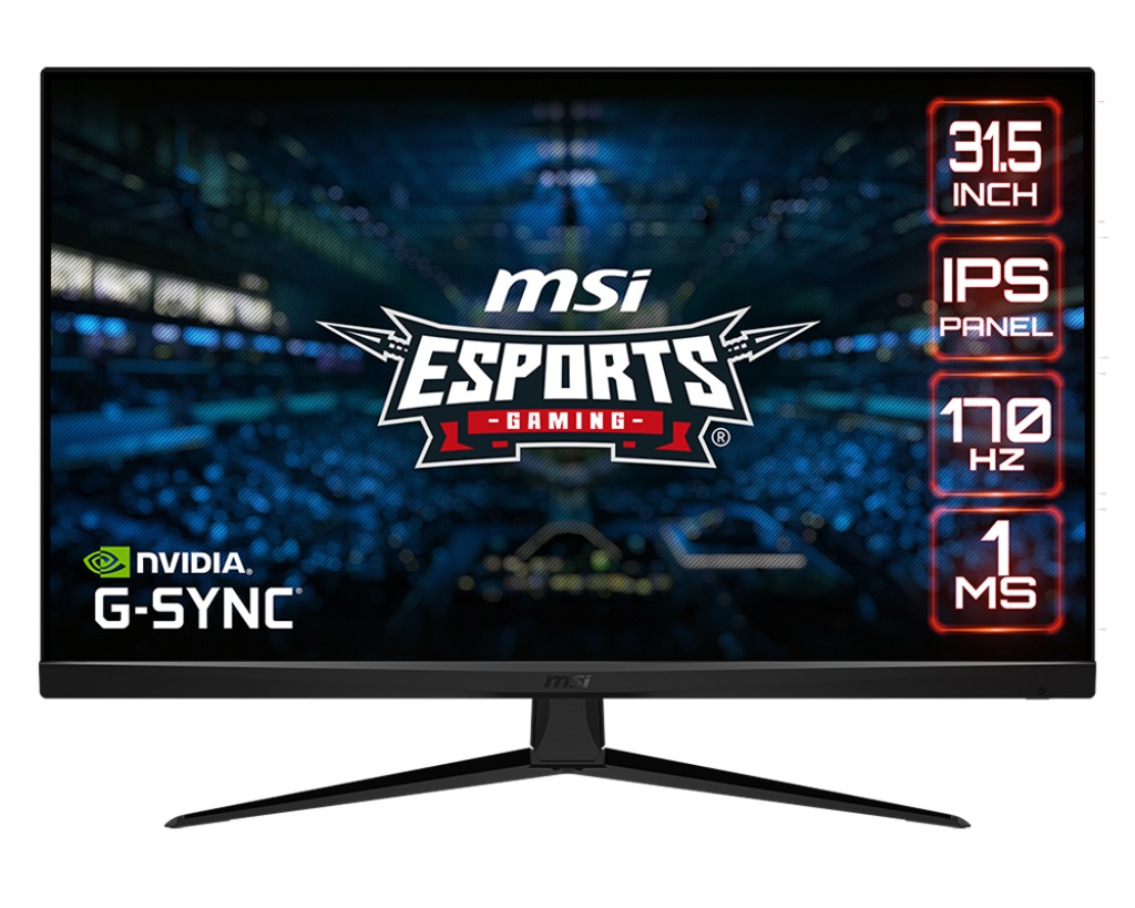 MSI Gaming monitor G321Q, 31,5''/2560x1440 /IPS, 170Hz/1ms/1200:1/300cd/2xHDMI/DP