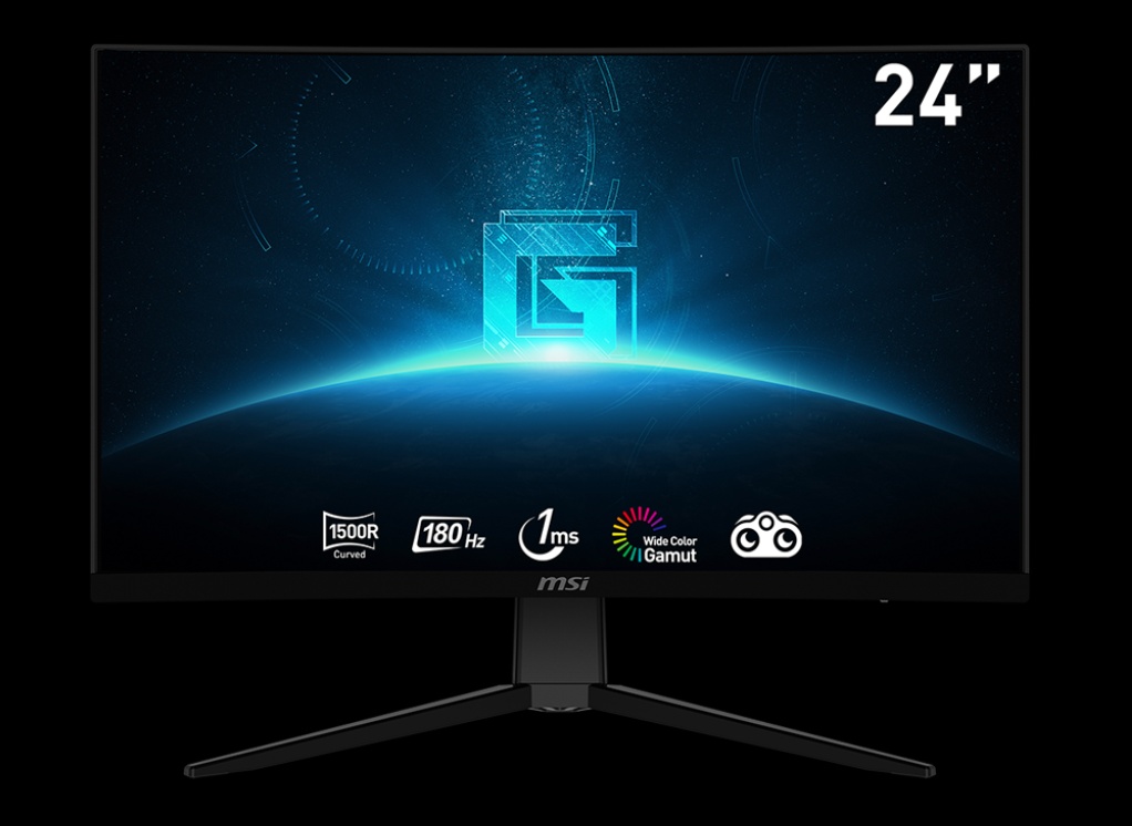 MSI Gaming monitorG2422C, 23,6'' zakřivený /1920x1080 FHD/LED VA, 180Hz/1ms/3000:1/250cd/ 2xHDMI/DP
