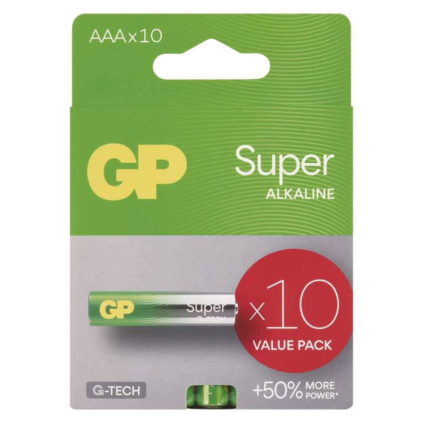 GP Alkalická baterie SUPER AAA (LR03)- 10ks 1013121001