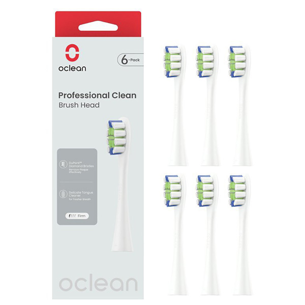 Oclean náhradní hlavice Professional Clean P1C1 W06, bílé 6970810553802