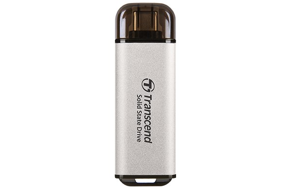 Transcend ESD300S 512GB, External SSD USB 10Gbps Type C Silver TS512GESD300S