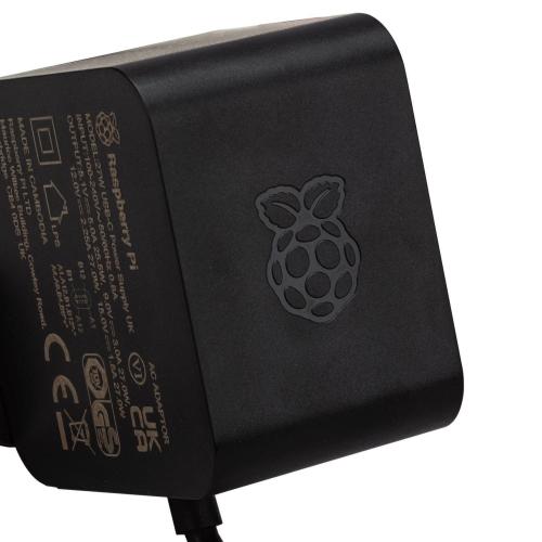 Raspberry PI napájecí adaptér 27W/5A pro Rpi 5, USB-C, černá SC1157