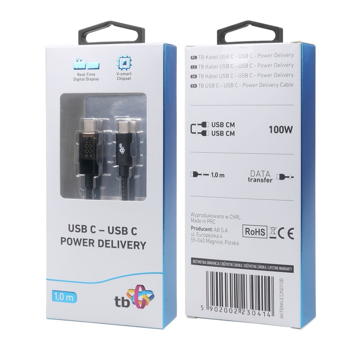 TB Touch USB C kabel s indikátorem nabíjení 100W AKTBXKUCCIND10B