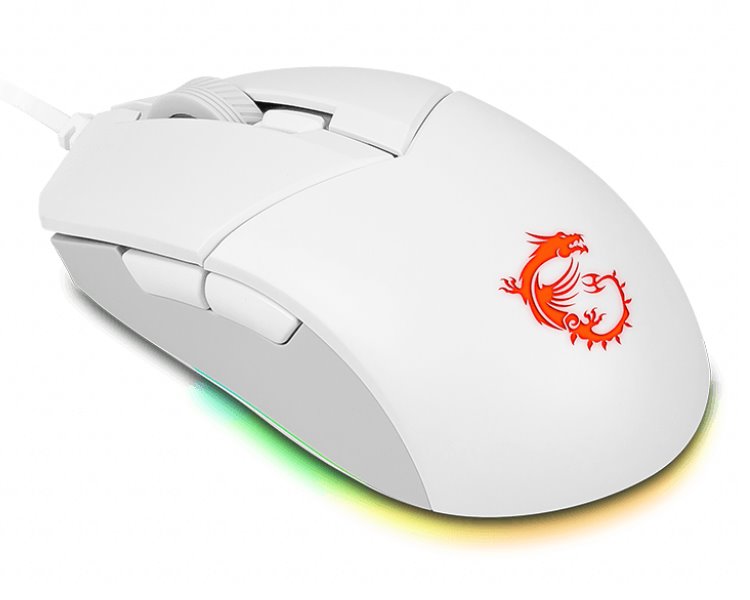 MSI Clutch GM11 wired symmetrical Mouse WHITE S12-0401950-CLA