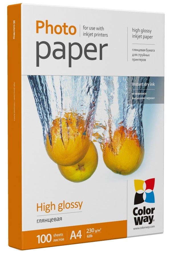 Colorway fotopapír/ high glossy 230g/m2, A4/ 100 kusů PG230100A4