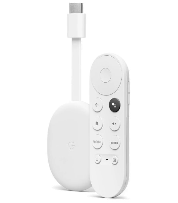 Google MMC Chromecast 4 K TV, 4K Ultra HD/USB-C/HDMI/Wi-Fi/Android TV/bez adaptéru/ bílý GA01919