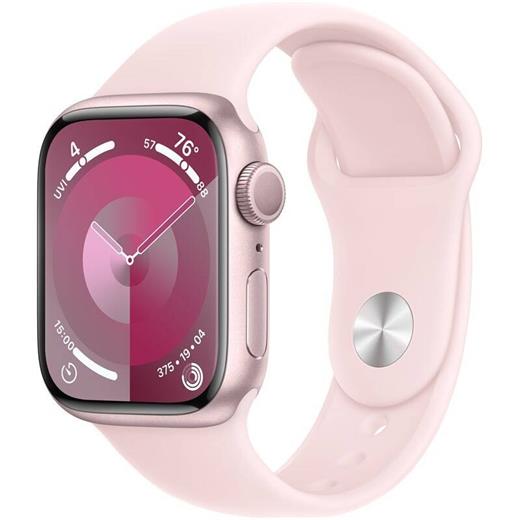 Apple Watch Series 9 GPS 45mm Pink Aluminium Case with Light Pink Sport Band - S/M MR9G3QC/A