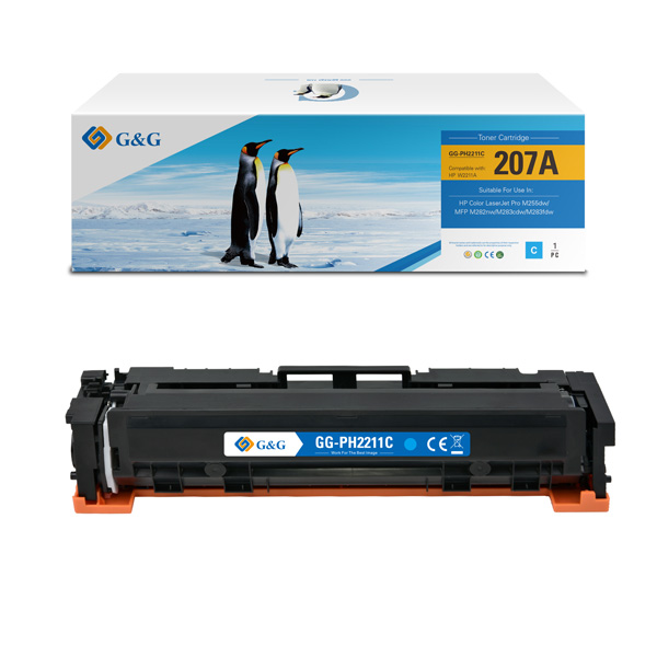 G&G kompatibilní toner s HP W2211A, NT-PH2211C, HP 207A, cyan, 1250str.