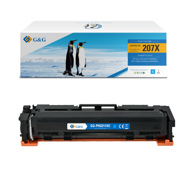 G&G kompatibilní toner s HP W2211X, NT-PH2211XC, HP 207X, cyan, 2450str.