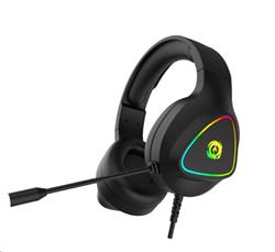 Canyon Herní headset Shadder GH-6, RGB podsvícení, USB+3,5mm jack, 2m kabel, černý CND-SGHS6B