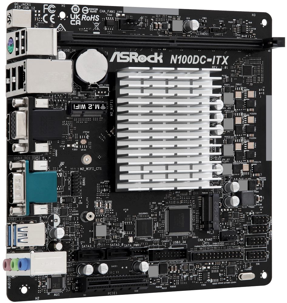 Asrock N100DC-ITX, Alder Lake N100 / 1x DDR4 DIMM / VGA / HDMI / Mini-ITX