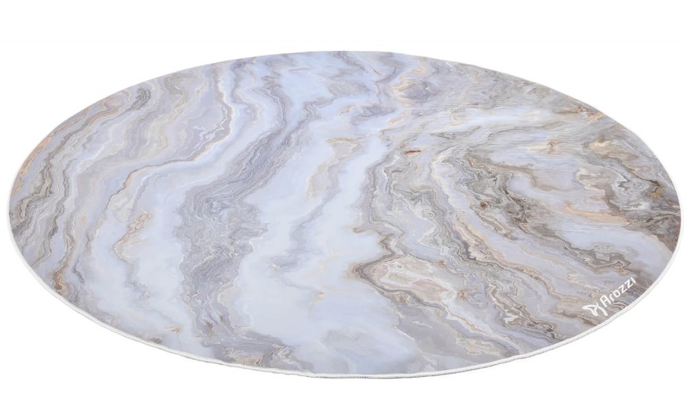 Arozzi Zona Floorpad White Marble, ochranná podložka na podlahu/ kulatá 121 cm průměr/ bílý mramor AZ-ZONA-PAD-WTM