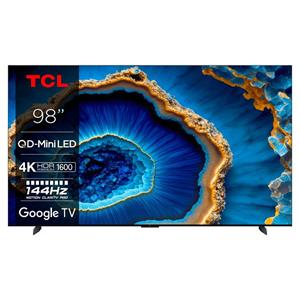 TCL 98C805 Google TV QLED, 248cm/4K UHD/4000 PPI/144Hz/Mini LED/HDR10+/Dolby Vision/Atmos/DVB-T2/S2/C/VESA