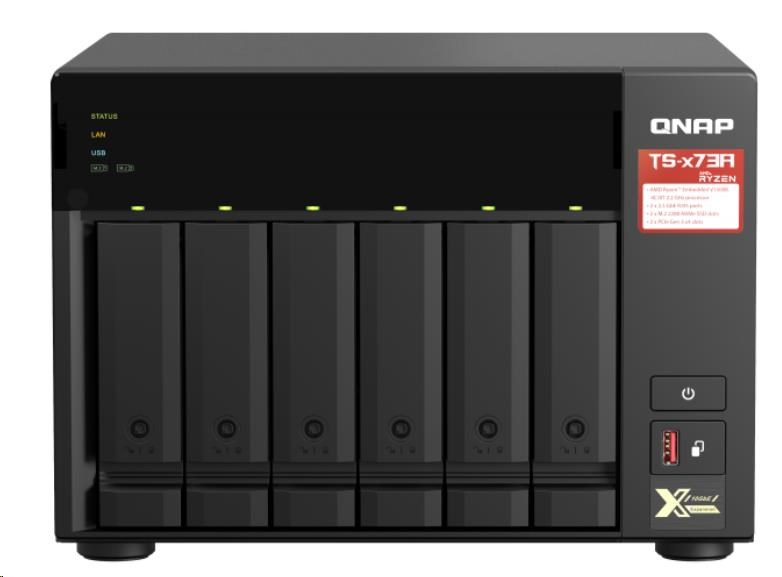 QNAP TS-673A-8G (Ryzen 2,2GHz/8GB RAM/6x SATA/2x M.2 NVMe slot/2x 2,5GbE/2x PCIe/4x USB)