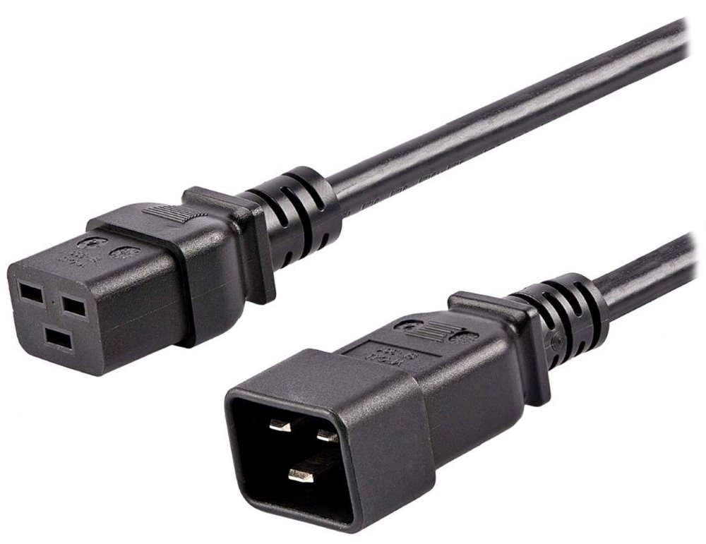 Premiumcord Kabel síťový prodlužovací 230V 16A 3m, konektory IEC 320 C19 - IEC 320 C20 KPSA