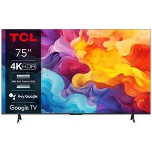 TCL 75V6B, SMART TV 75'' LED/4K UHD/Direct LED/3xHDMI/2xUSB/LAN/GoogleTV