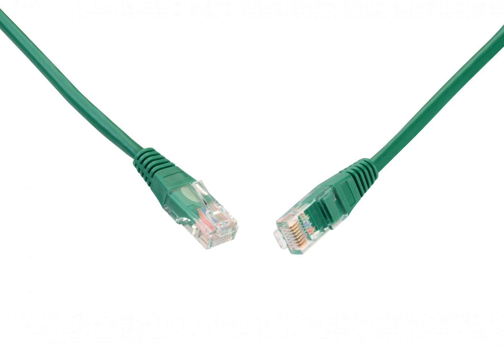 Solarix patch kabel CAT5E UTP PVC 5m, zelený non-snag proof 28350509
