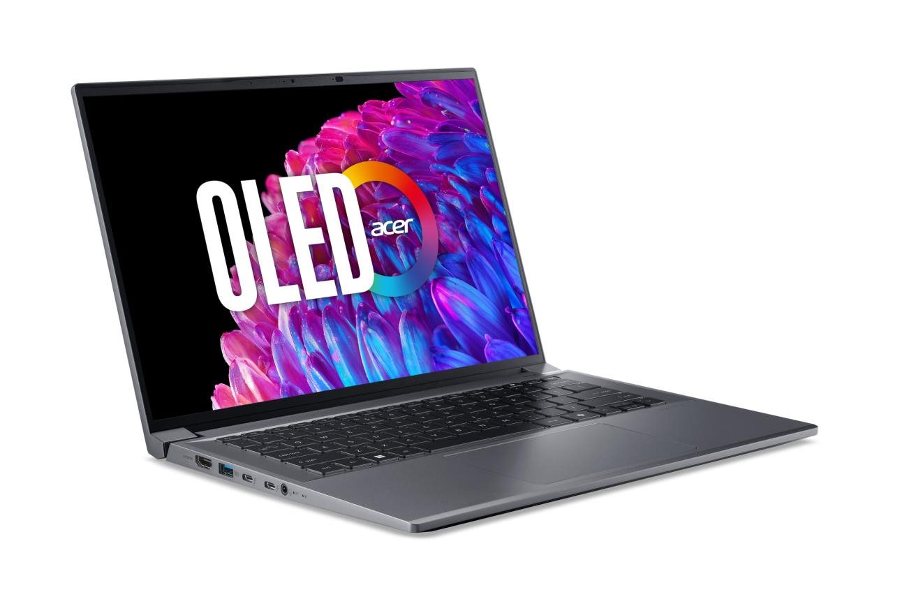 Acer Swift X 14 (SFX14-72G-71ZV) Ultra 7 155H/32GB/1TB SSD/14,5" WQXGA+ OLED 120Hz/RTX 4050 6GB/Win11 Home/šedá NX.KR7EC.001