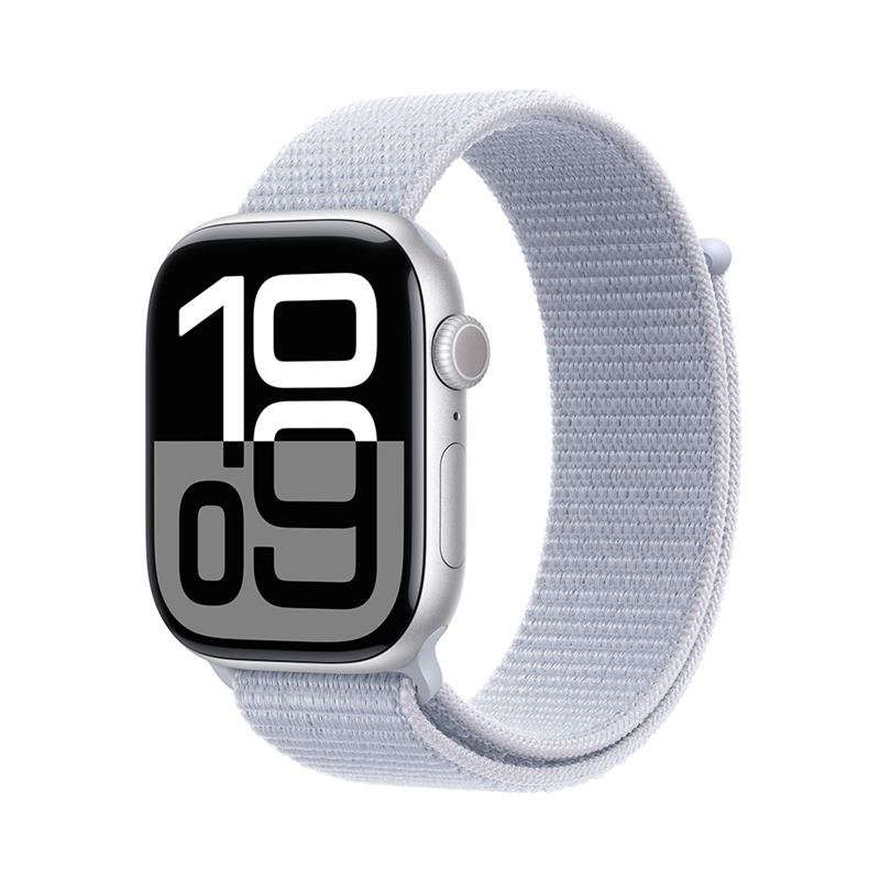 Apple Watch S10, 42mm/Silver/Sport Band/Blue Cloud MWWD3QC/A