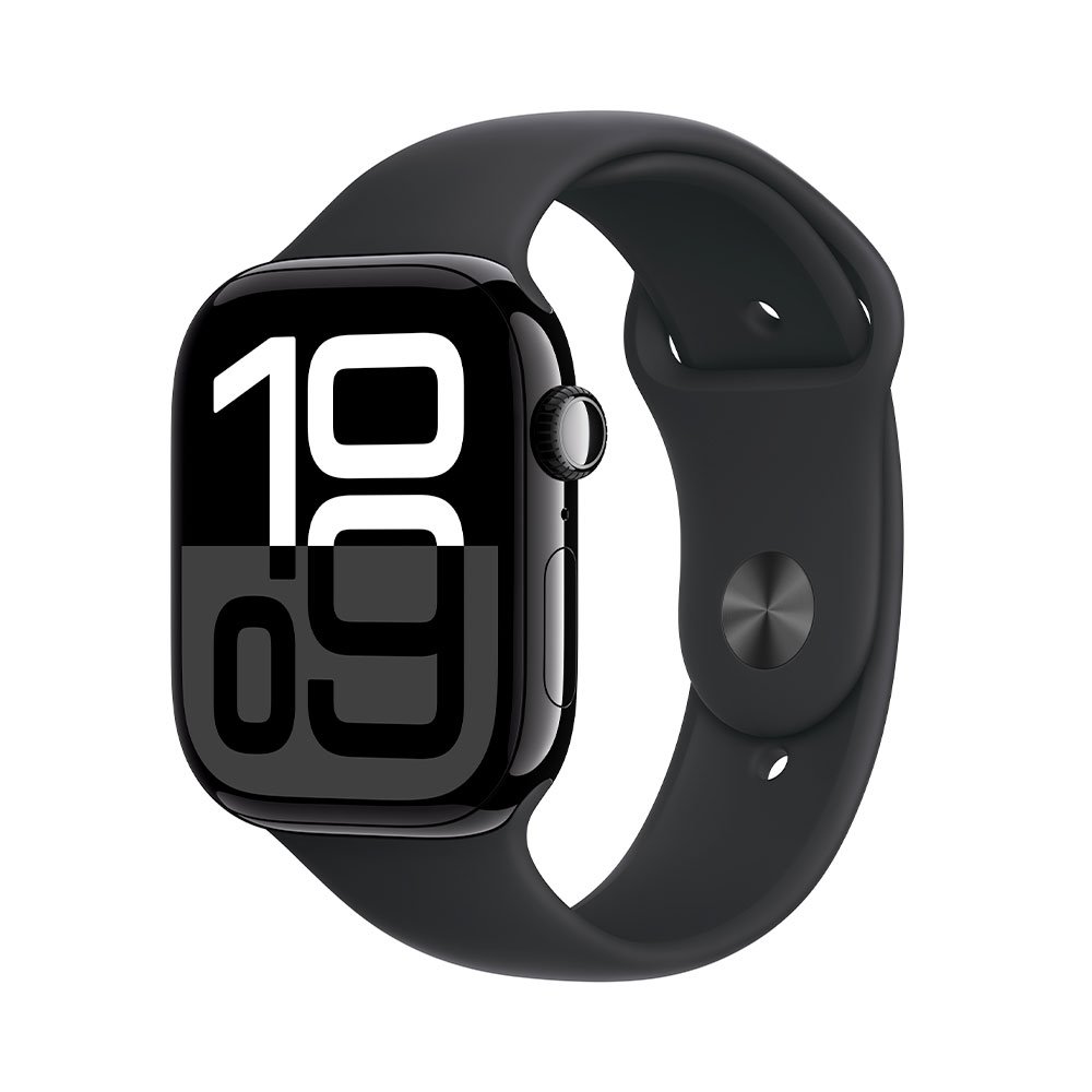 Apple Watch S10, 42mm/Jet Black/Sport Band/Black/-M/L MWWF3QC/A