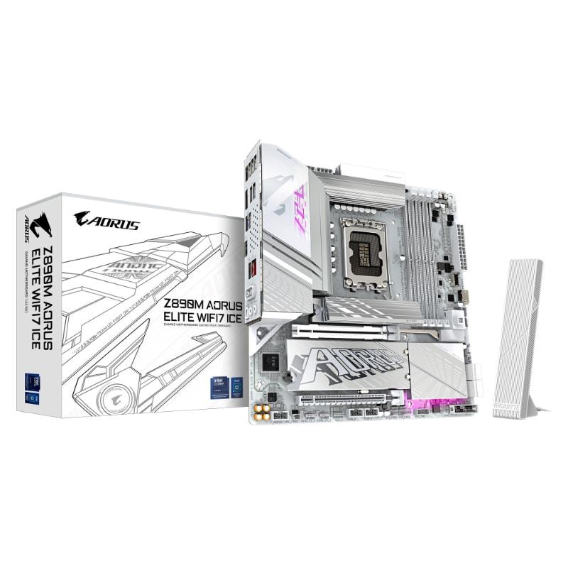 Gigabyte Z890M A ELITE WF7 ICE, Intel Z890, 4xDDR5, 1xDP, 1xHDMI, 1xThunderbolt, WiFi, mATX