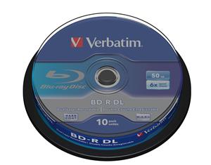 Verbatim BD-R DL (10-pack)50GB/6x/spindle 43746