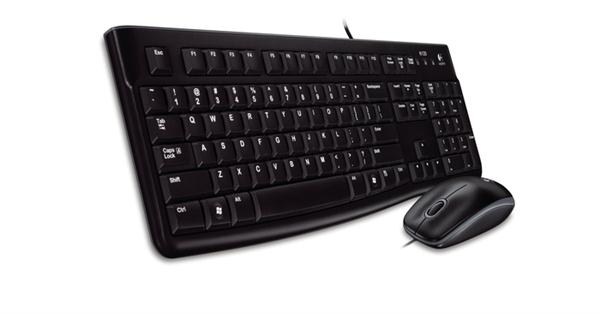 Logitech Desktop MK120, klávesnice + myš, CZ, USB, černá-šedá 920-002536