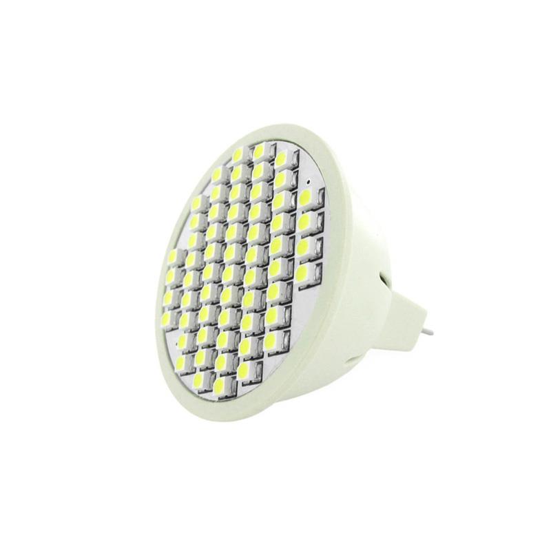 Whitenergy LED žárovka, GU5.3, 60 SMD, 3W, 12V, teplá bílá, reflektorová 03921