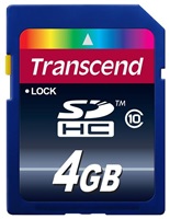 Transcend SDHC - 4GB Class 10 TS4GSDHC10