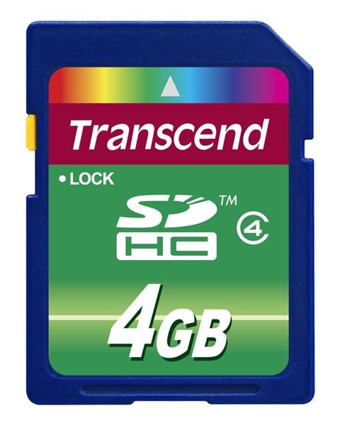 Transcend SDHC - 4GB Class 4 TS4GSDHC4