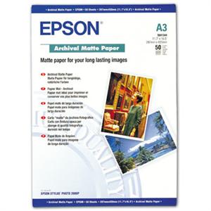 Epson Papír Archival Matte | 192g | A3 | 50listů C13S041344