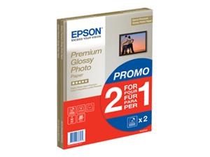 Epson Papír Premium Glossy Photo | promo 2 w 1! | 255g | A4 | 30listů C13S042169