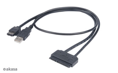 AKASA kabel redukce eSATA na SATA HDD a SSD AK-CBSA03-80BK