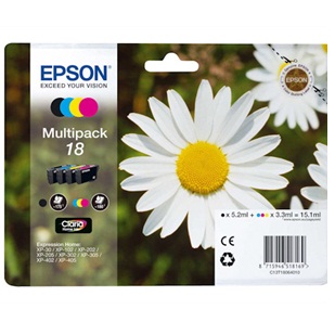 Epson T1806 - Multipack 4-colours 18 Claria Home Ink C13T18064012