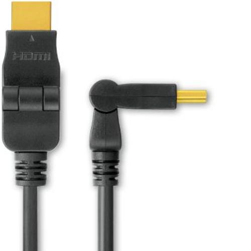 Kabel propojovací HDMI M - HDMI M - rotační, 2m, dual shielded, standard 1.3, HQ KPHDMO2
