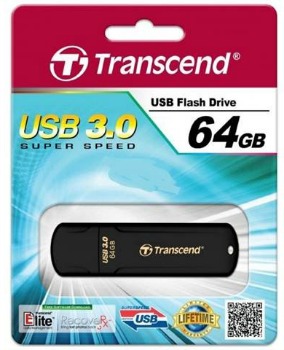 Transcend Jetflash 700 - 64GB USB 3.0, JetFlash Elite SW,černý,30/70MB/s TS64GJF700