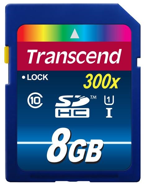 Transcend SDHC - 8GB Class 10 UHS-I TS8GSDU1