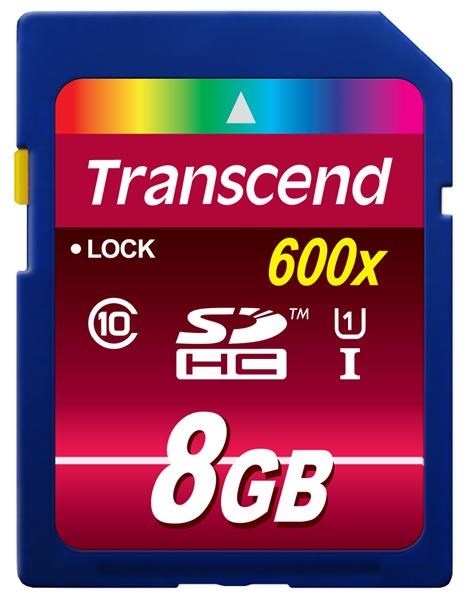 Transcend SDHC UHS-I - 8GB Class 10, až 85MB/S TS8GSDHC10U1