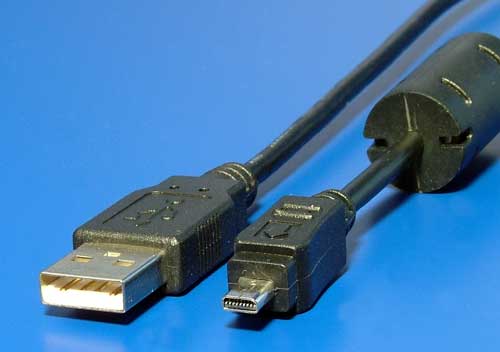 Wiretek Kabel USB2.0 A-mini PANASONIC 8pin 1,8m černý KU2M2D