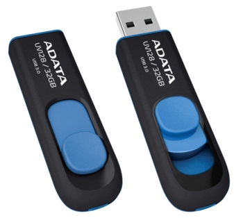 A-Data UV128 - 32GB USB 3.0 Dash Drive, černý/modrý (R: 40MB / W: 25MB) AUV128-32G-RBE