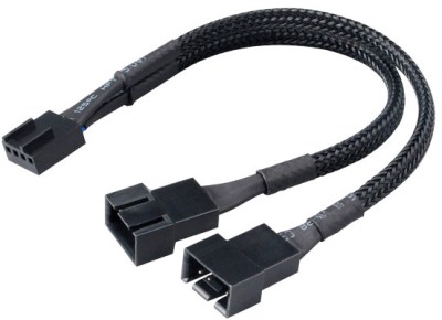 Akasa rozdvojovací kabel pro 2x FAN, AK-CBFA04-15, 4PIN, 1x PWM(M), 2x PWM(F), 150mm