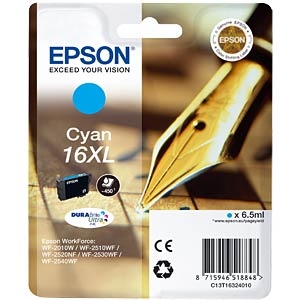 Epson T1632 - 16XL DURABrite Ultra Ink - Cyan C13T16324012