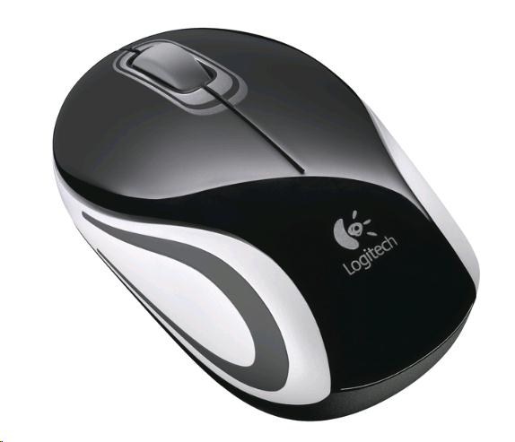 Logitech Wireless Mini Mouse M187 - black, 2,4GHz, optická, pro notebook, černá 910-002731