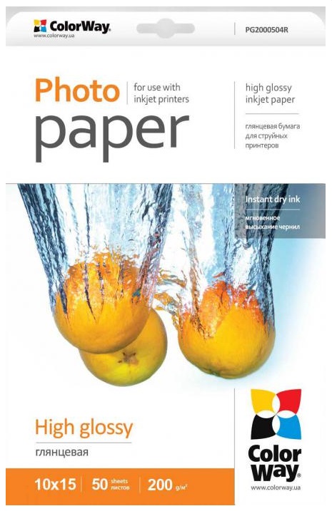 Colorway fotopapír high glossy 200g/m2, 10x15/ 50 kusů PG2000504R