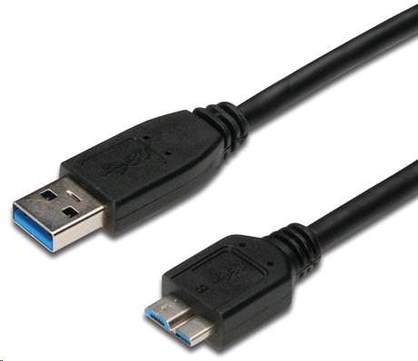 PREMIUMCORD Kabel USB 3.0 A - Micro B 0,5m, propojovací (M/M) KU3MA05BK